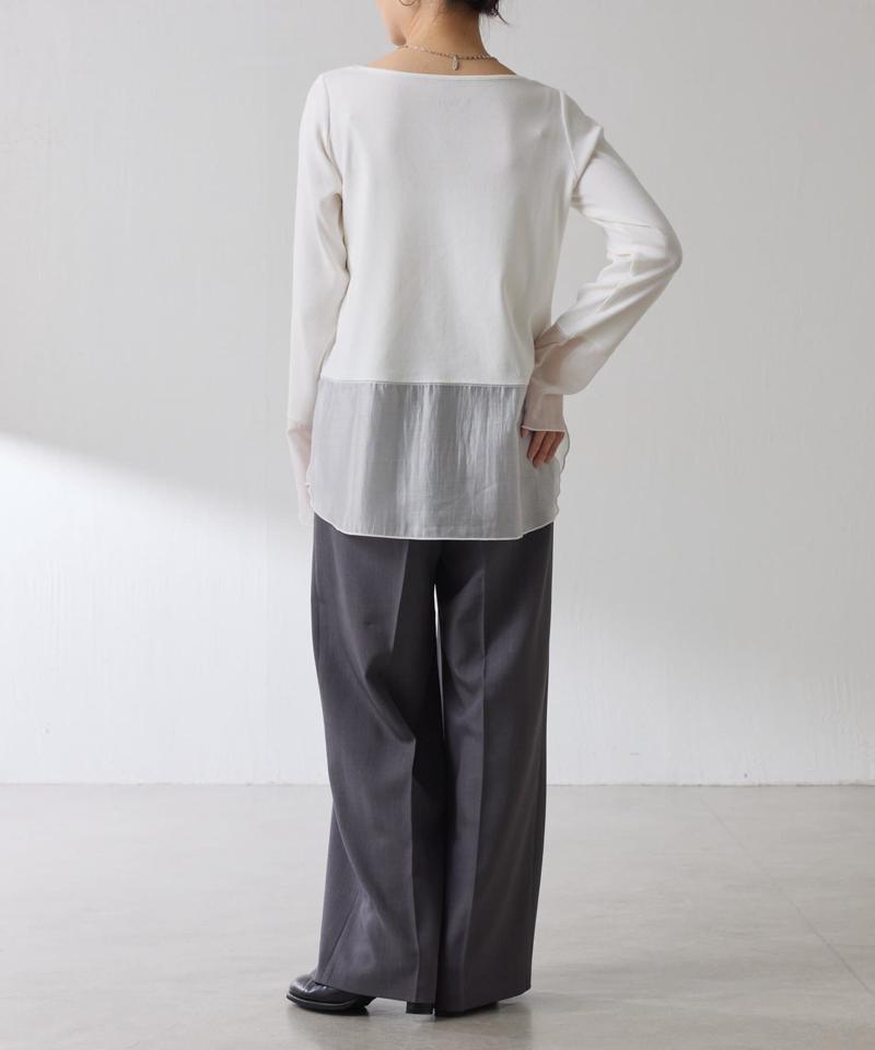 【累計売上1.8万枚】【スクエアネックが登場】 裾シアーロンT