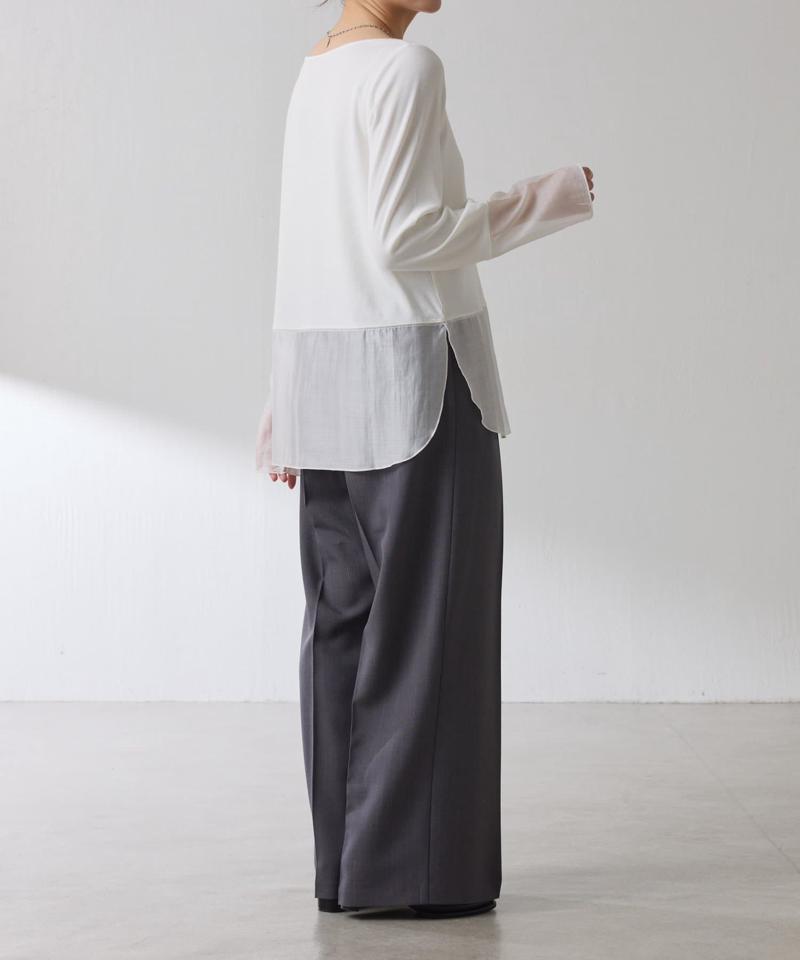 【累計売上1.8万枚】【スクエアネックが登場】 裾シアーロンT