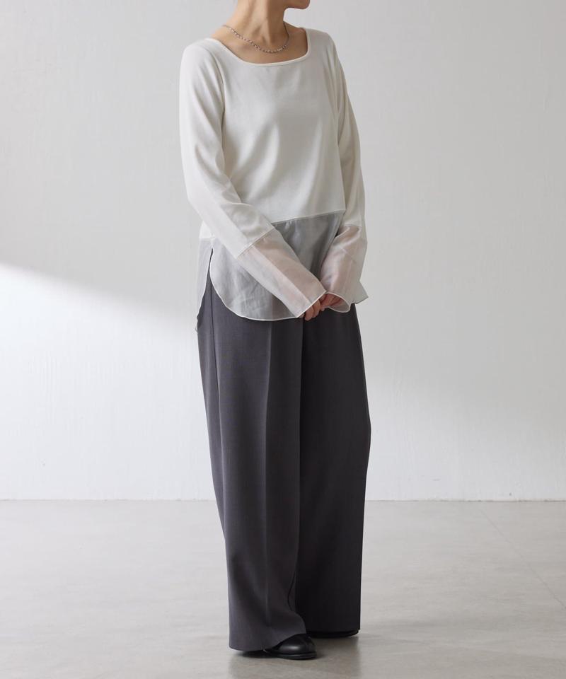 【累計売上1.8万枚】【スクエアネックが登場】 裾シアーロンT