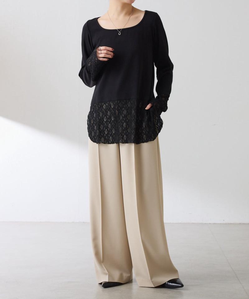 【累計売上1.8万枚】【スクエアネックが登場】 裾シアーロンT