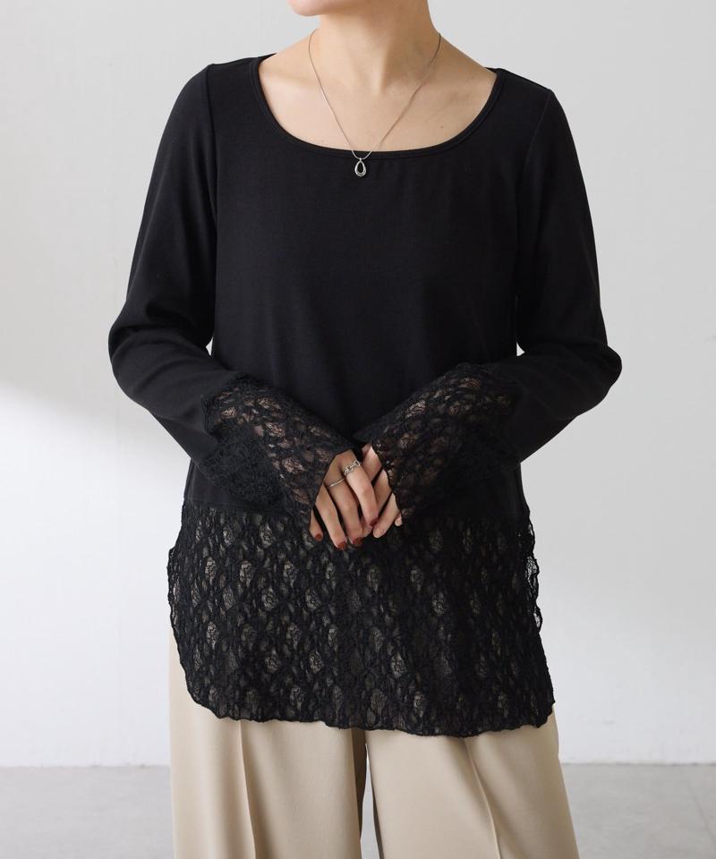 【累計売上1.8万枚】【スクエアネックが登場】 裾シアーロンT