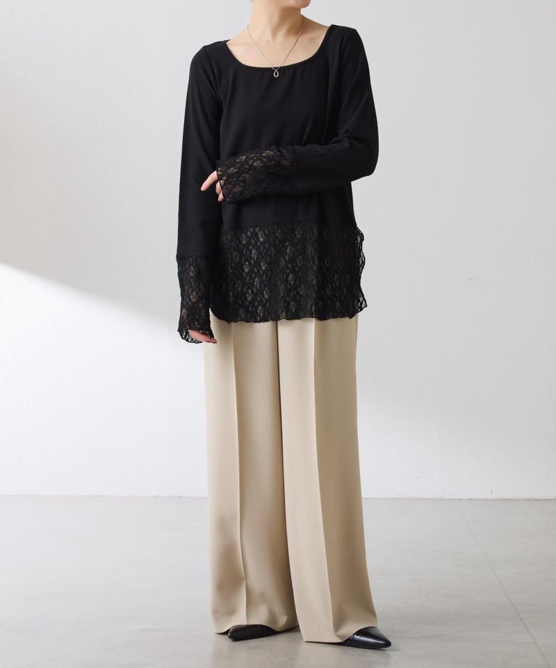 【累計売上1.8万枚】【スクエアネックが登場】 裾シアーロンT