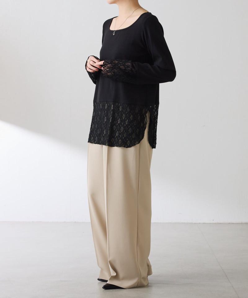 【累計売上1.8万枚】【スクエアネックが登場】 裾シアーロンT