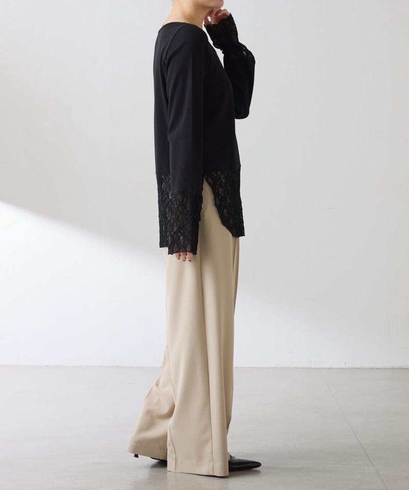 【累計売上1.8万枚】【スクエアネックが登場】 裾シアーロンT