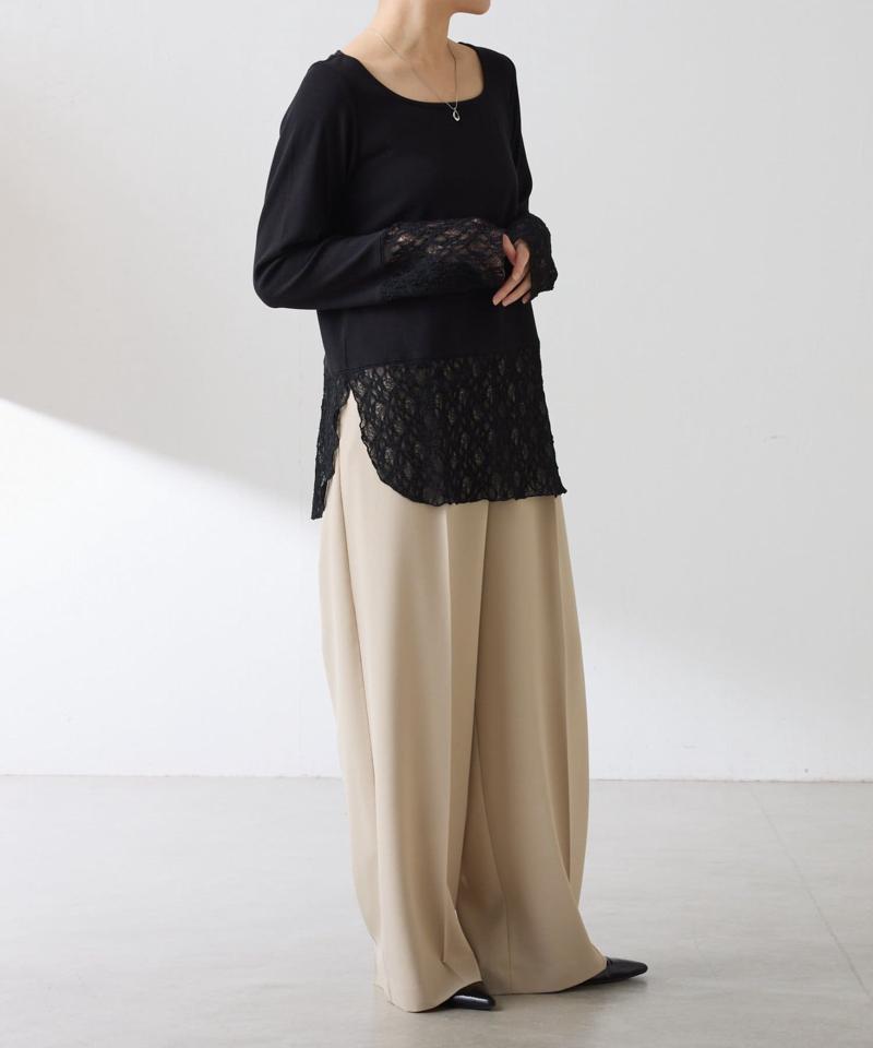 【累計売上1.8万枚】【スクエアネックが登場】 裾シアーロンT