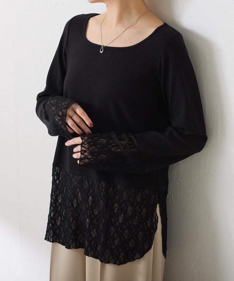 【累計売上1.8万枚】【スクエアネックが登場】 裾シアーロンT