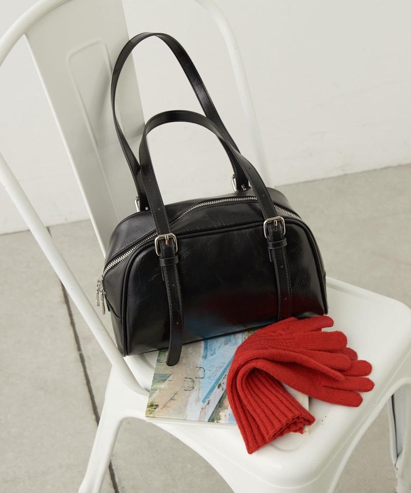 【動画あり/新色追加】ヴィンテージ合皮ボストンバッグ