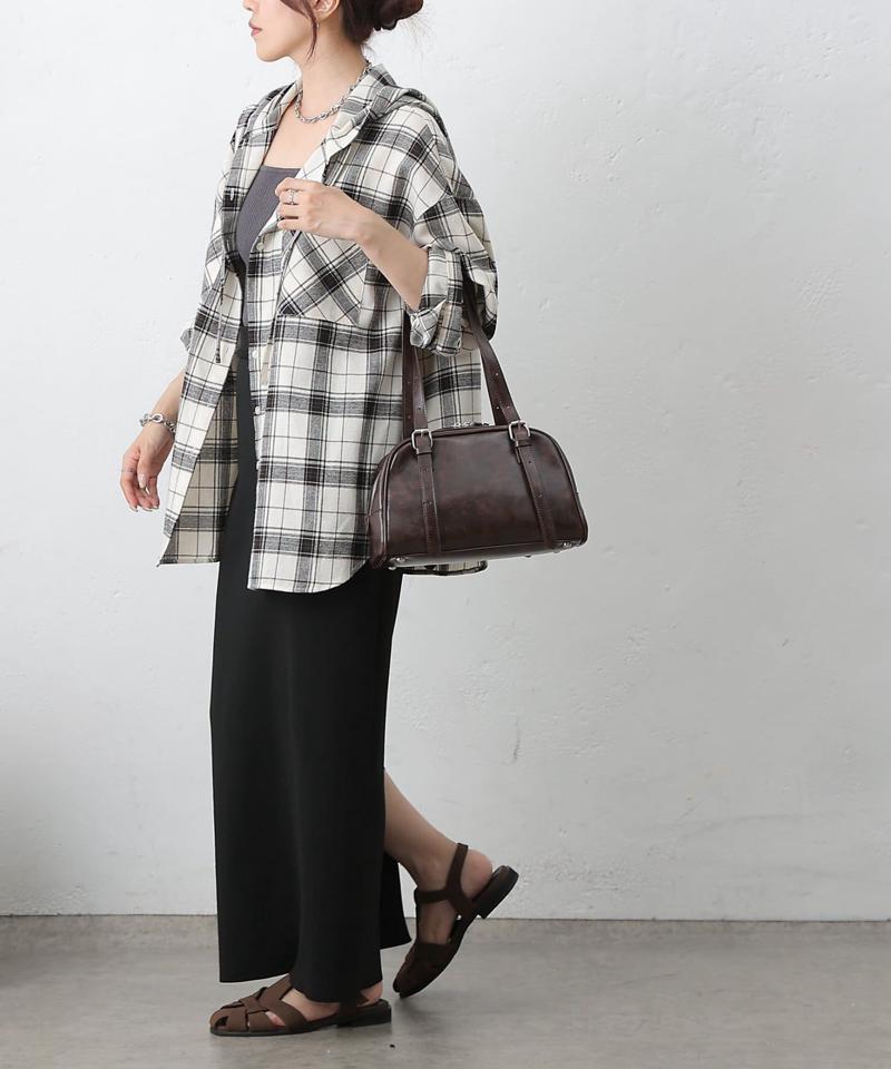 【動画あり/新色追加】ヴィンテージ合皮ボストンバッグ