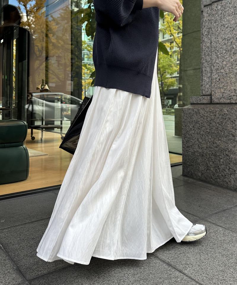 【新色追加/完売カラー再追加！】パネルプリーツスカート