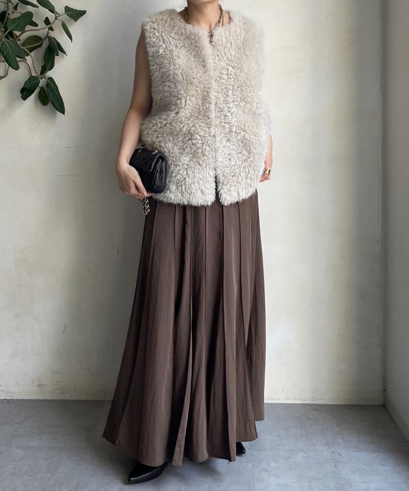 【新色追加/完売カラー再追加！】パネルプリーツスカート