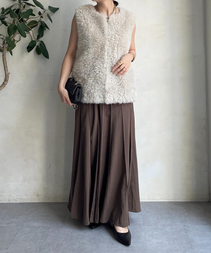 【新色追加/完売カラー再追加！】パネルプリーツスカート