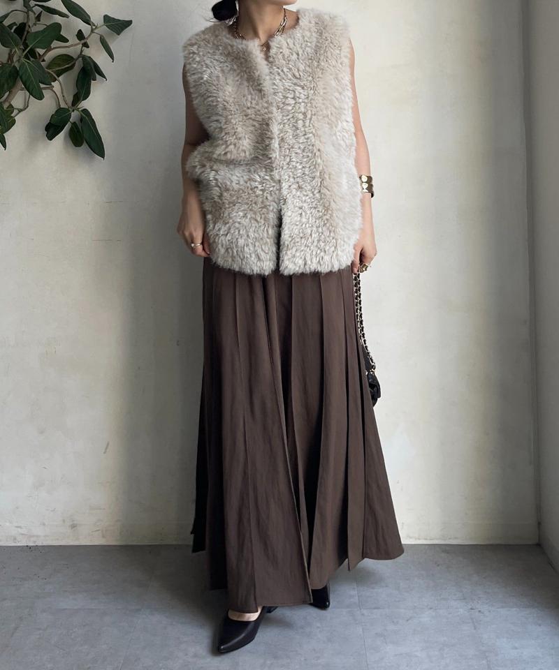 【新色追加/完売カラー再追加！】パネルプリーツスカート