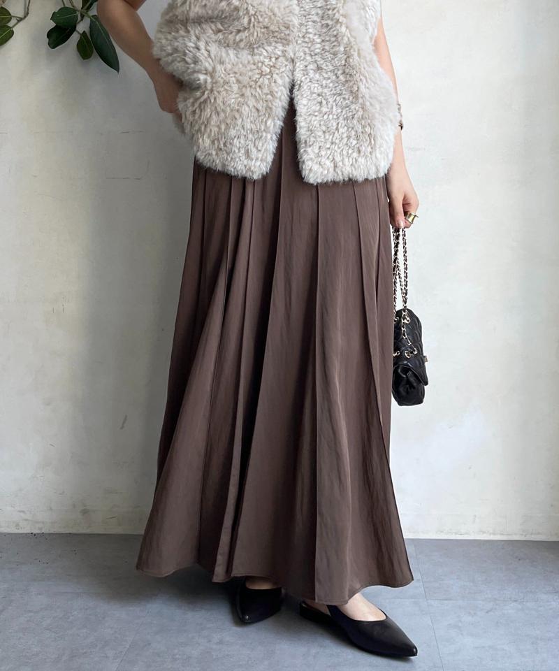 【新色追加/完売カラー再追加！】パネルプリーツスカート