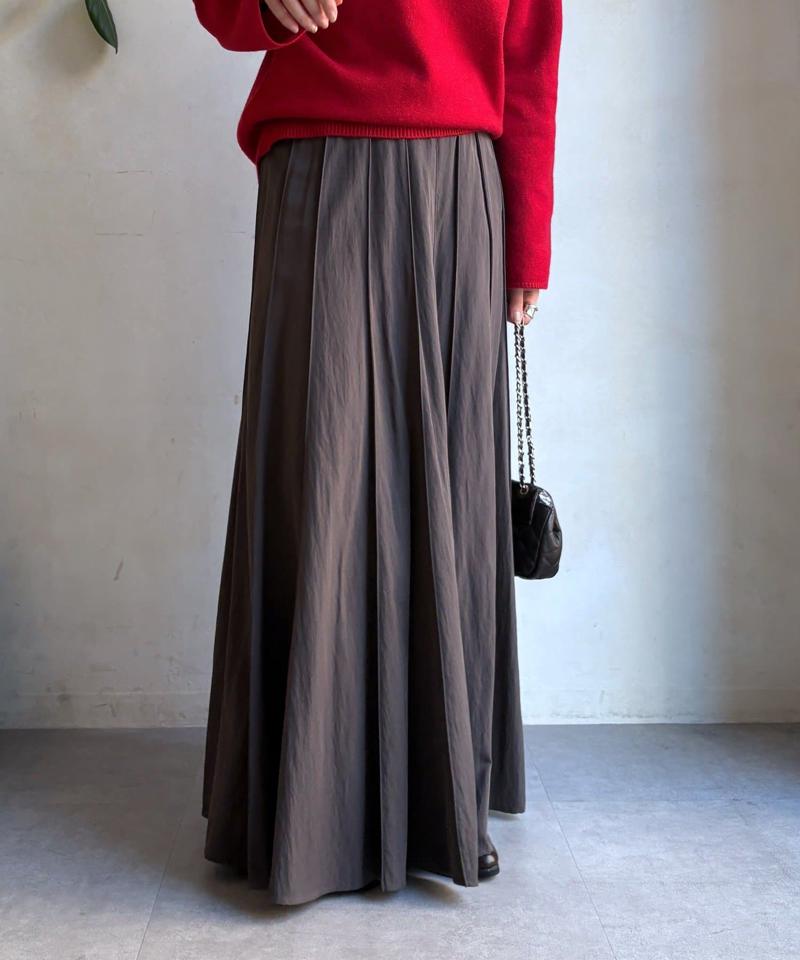 【新色追加/完売カラー再追加!】パネルプリーツスカート