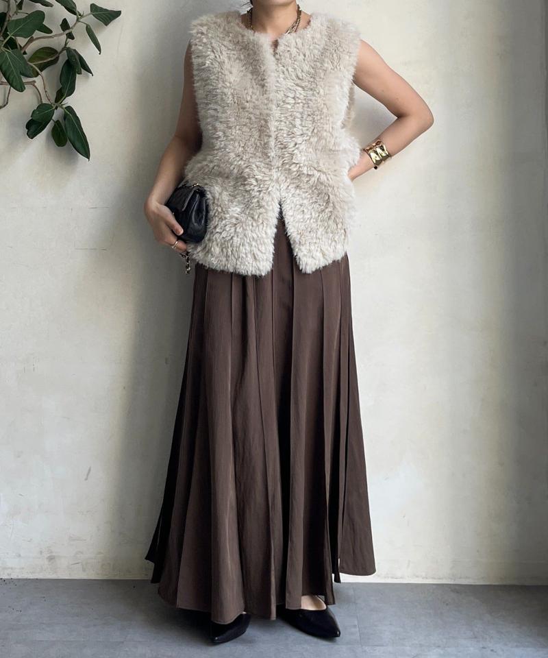 【新色追加/完売カラー再追加!】パネルプリーツスカート