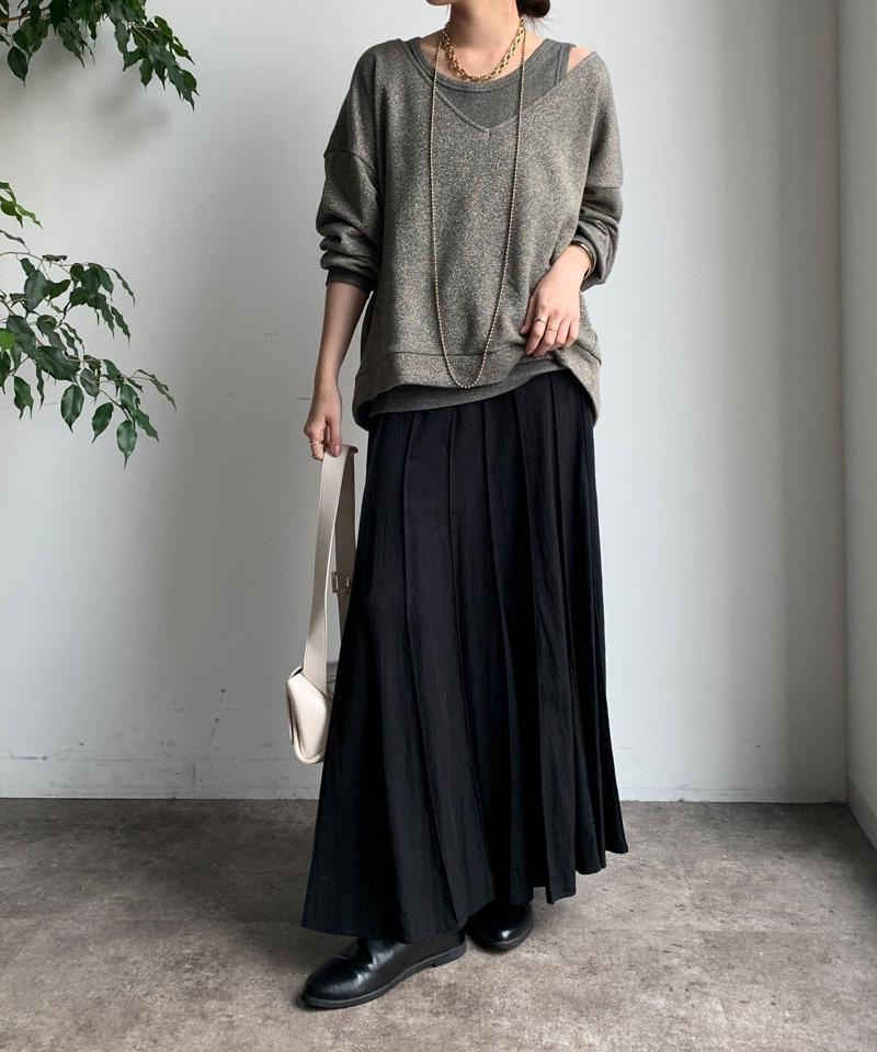 【新色追加/完売カラー再追加！】パネルプリーツスカート