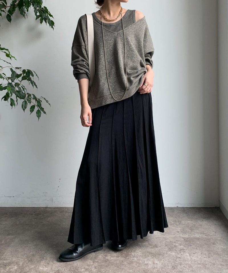 【新色追加/完売カラー再追加！】パネルプリーツスカート