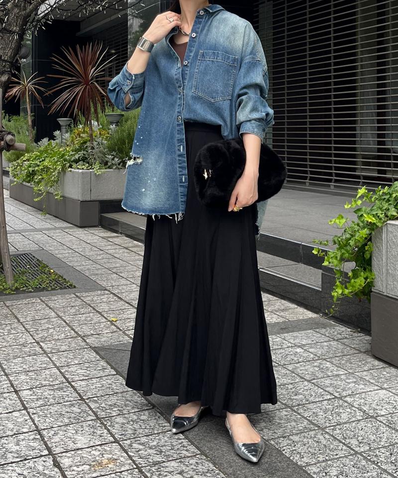 【新色追加/完売カラー再追加！】パネルプリーツスカート