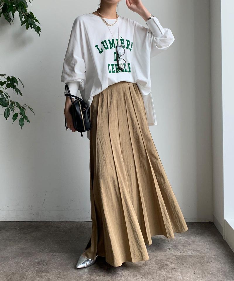 【新色追加/完売カラー再追加！】パネルプリーツスカート