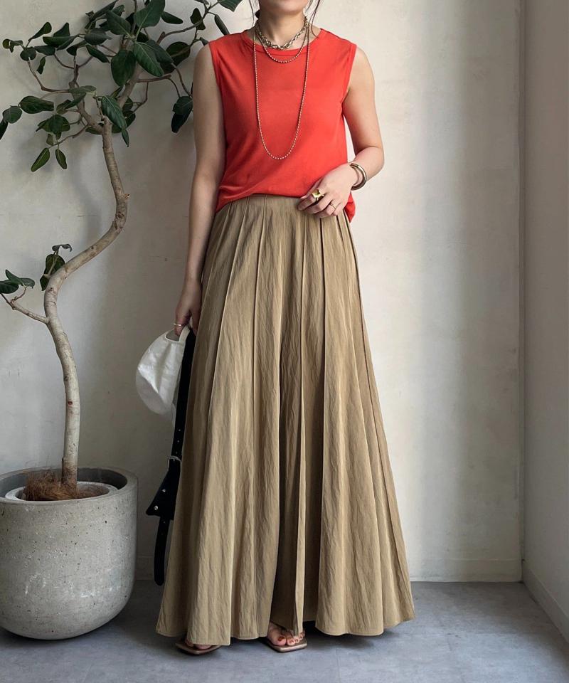 【新色追加/完売カラー再追加！】パネルプリーツスカート