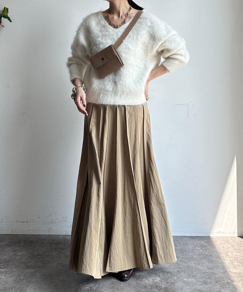 【新色追加/完売カラー再追加！】パネルプリーツスカート