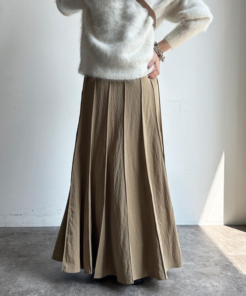 【新色追加/完売カラー再追加！】パネルプリーツスカート