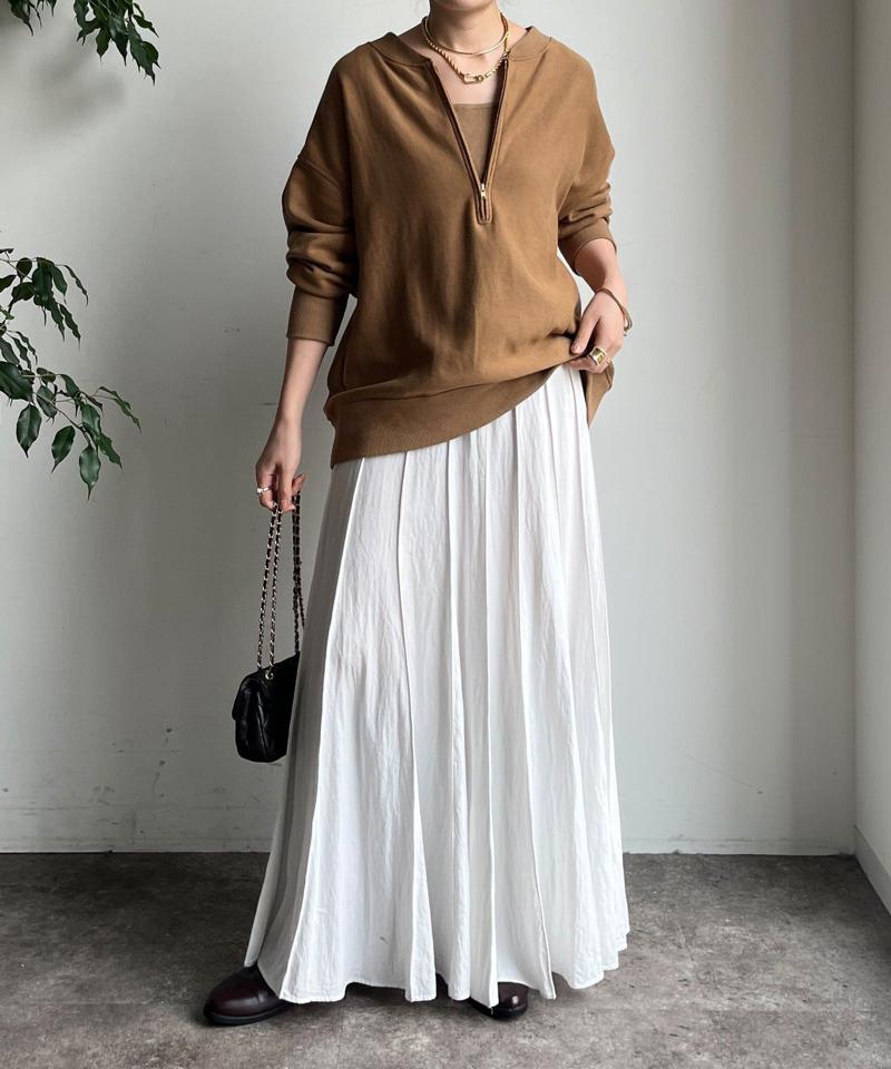 【新色追加/完売カラー再追加！】パネルプリーツスカート