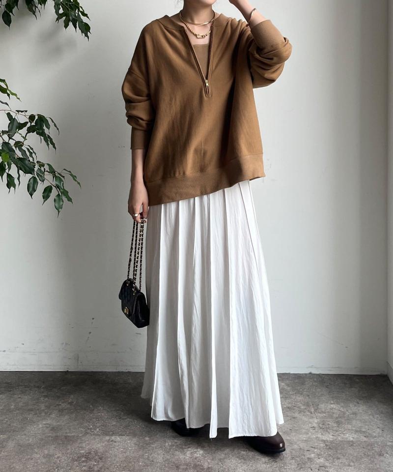 【新色追加/完売カラー再追加！】パネルプリーツスカート