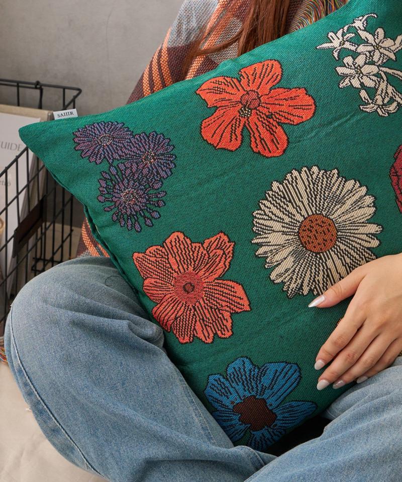 【SAHIR サヒール】Cushion cover flower