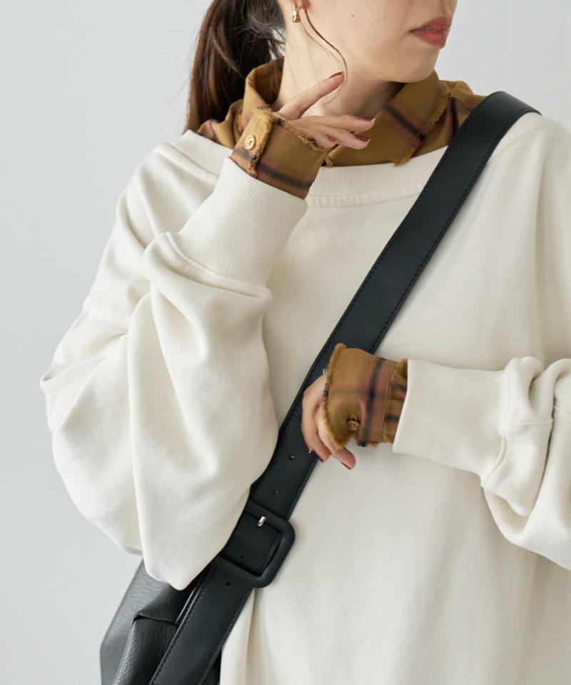 【WEB限定/ユニセックス】オンブレチェックオーバーシャツ