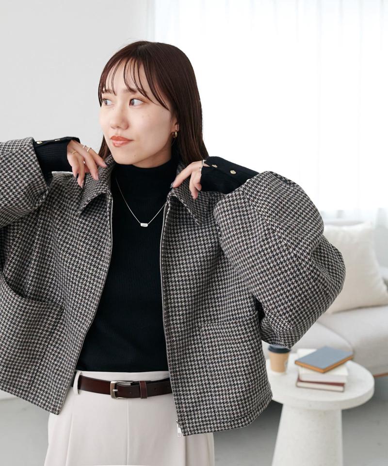 【newボタン/25色展開】リブ袖口ボタンタートル《WEB限定カラーあり》