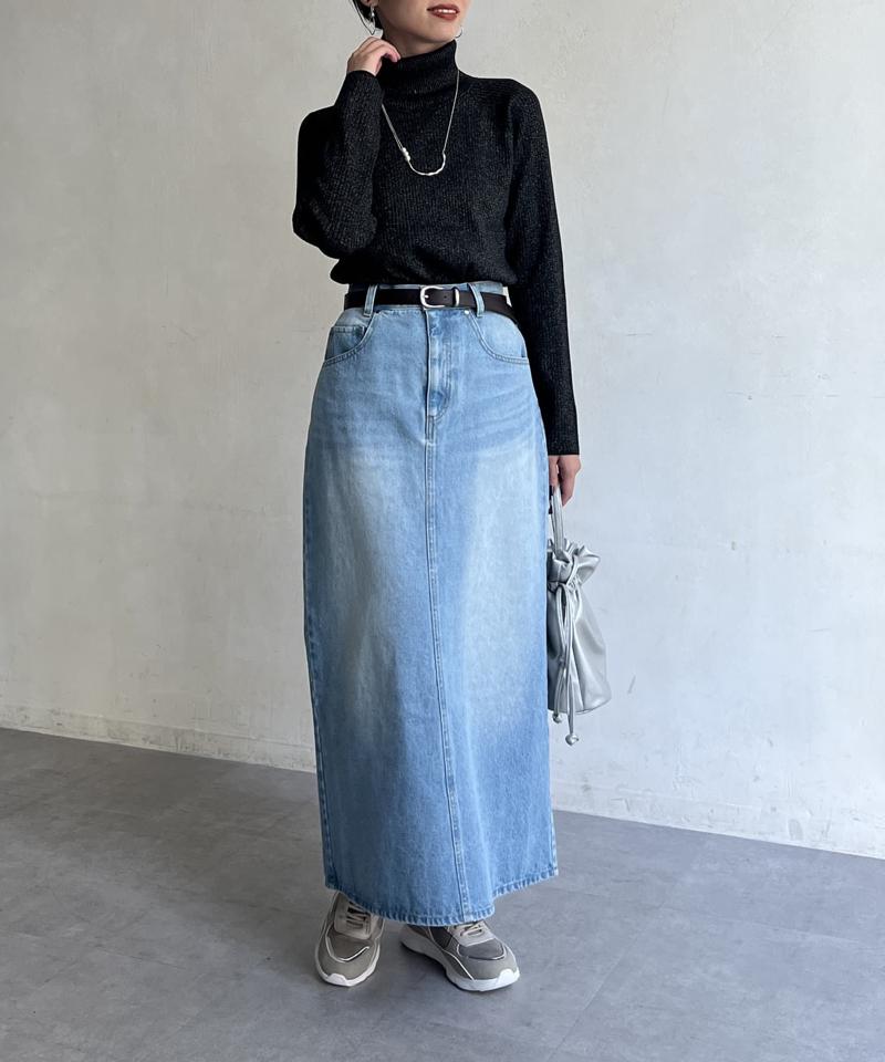 デニムロングスカート