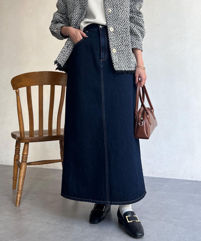 デニムロングスカート