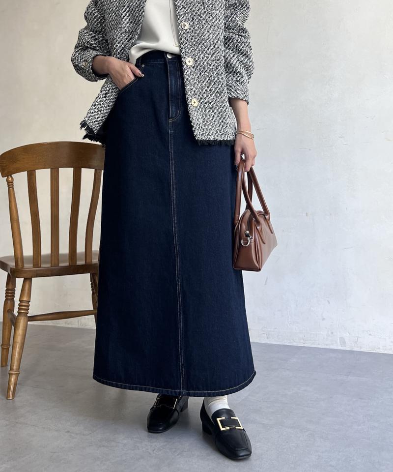 デニムロングスカート