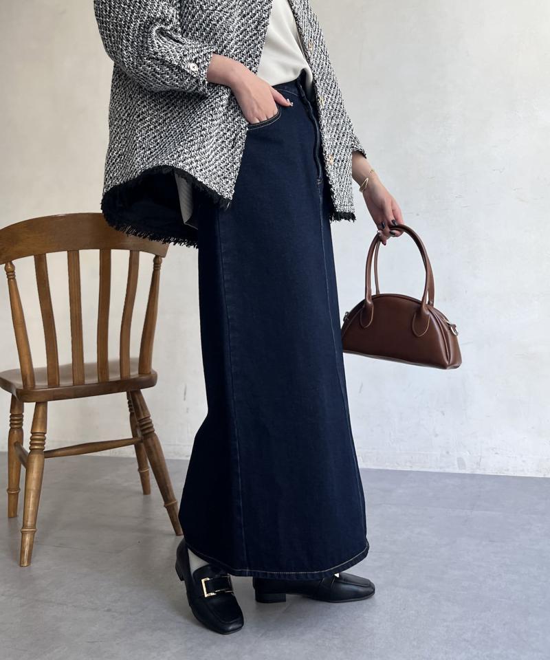 デニムロングスカート