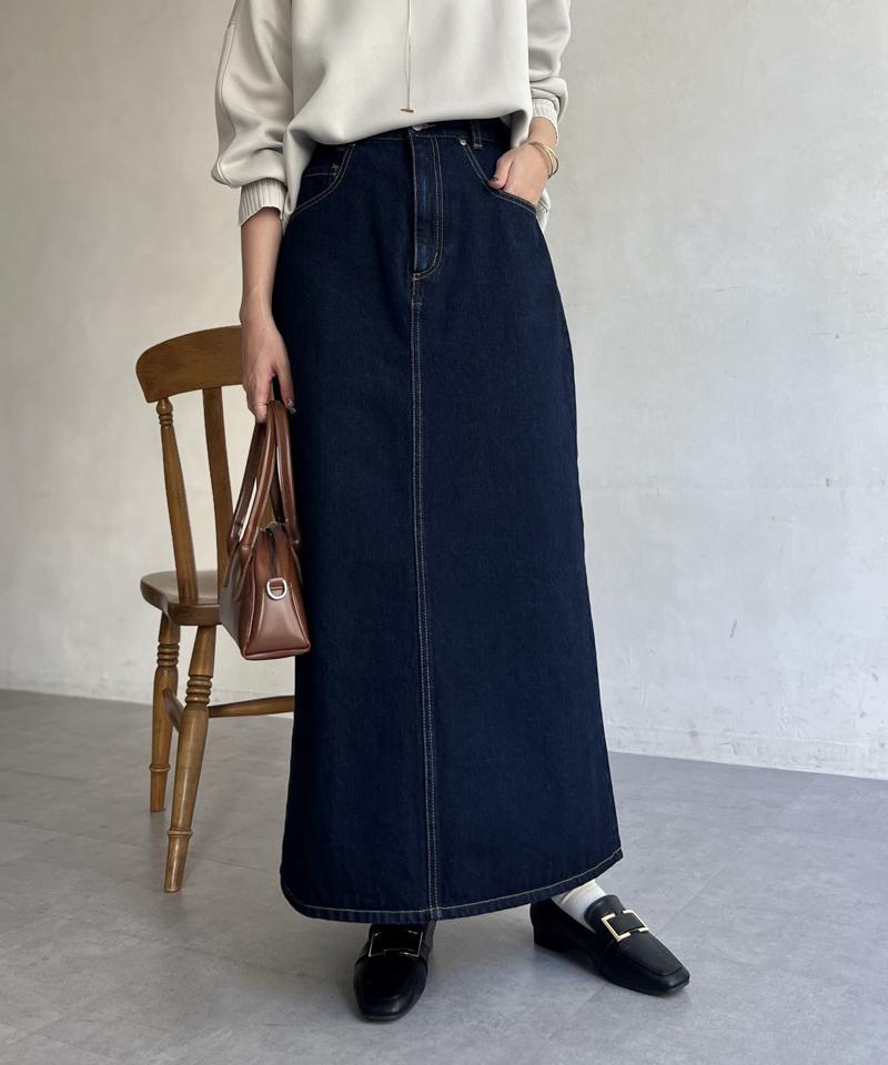 デニムロングスカート