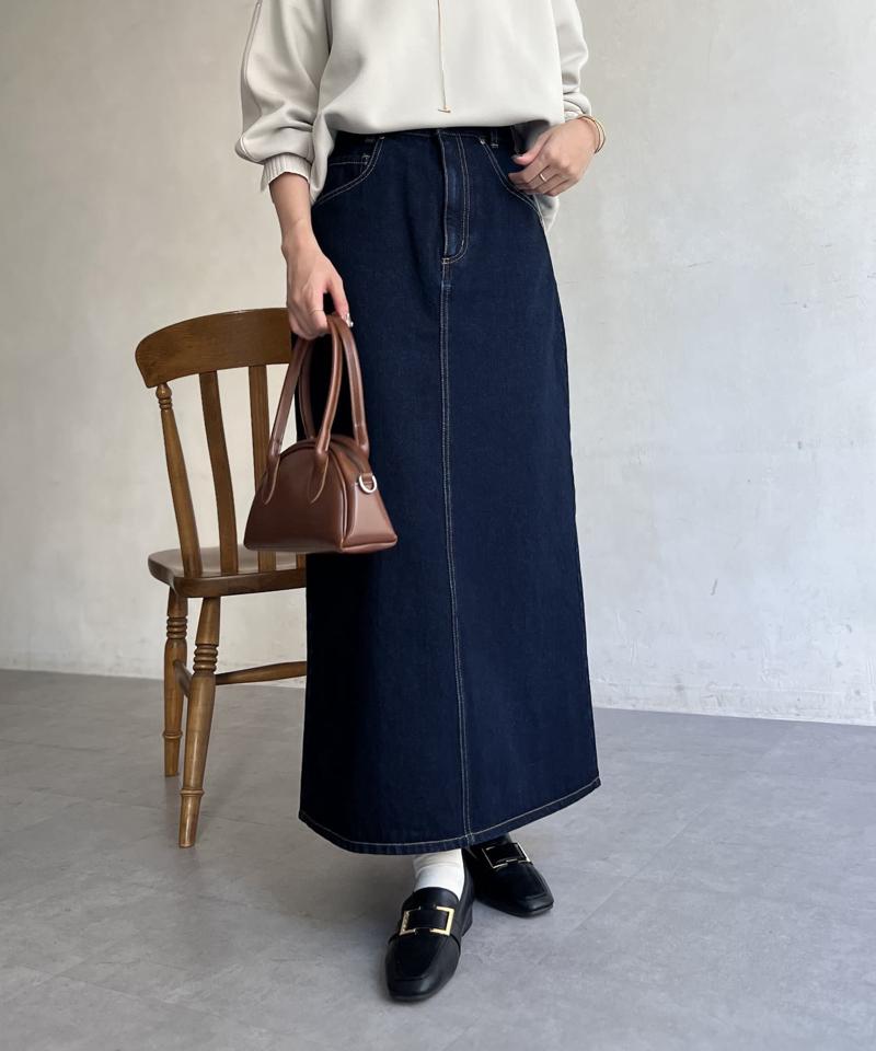 デニムロングスカート