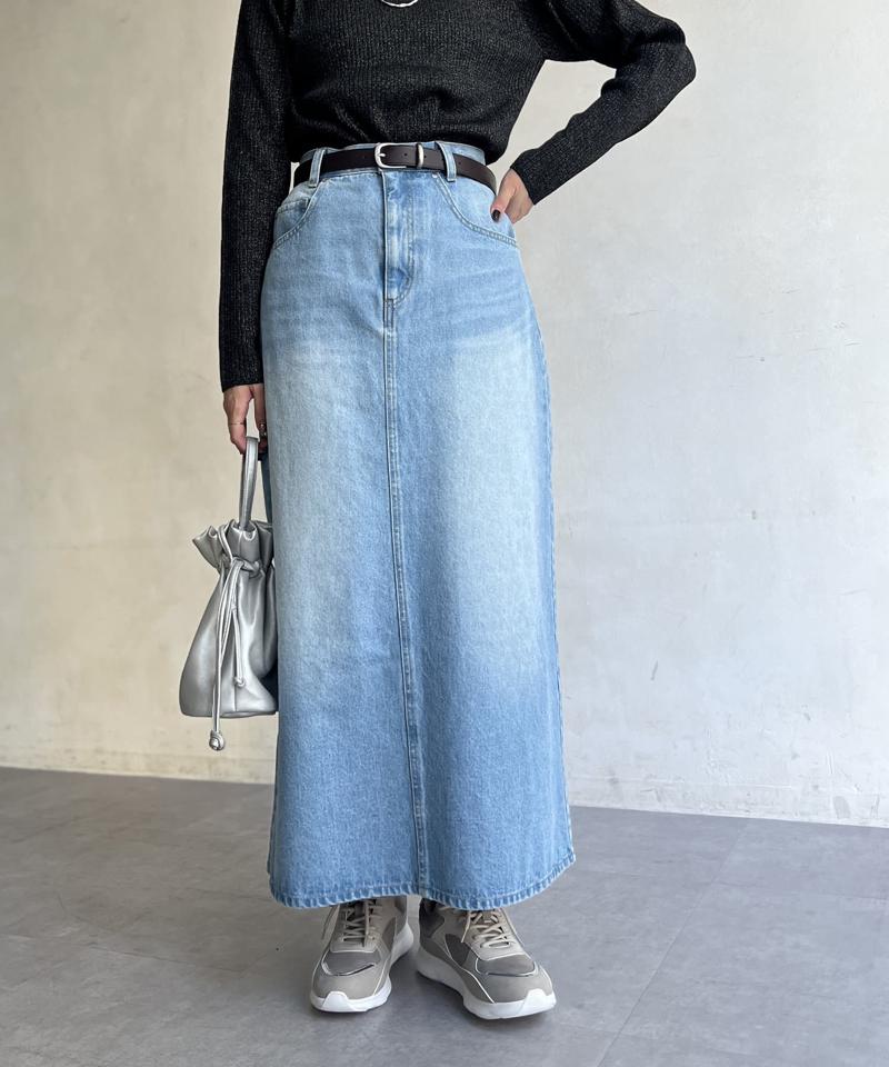デニムロングスカート