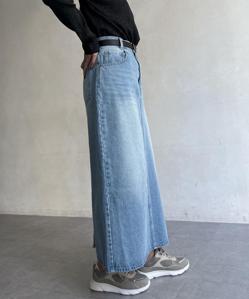 デニムロングスカート