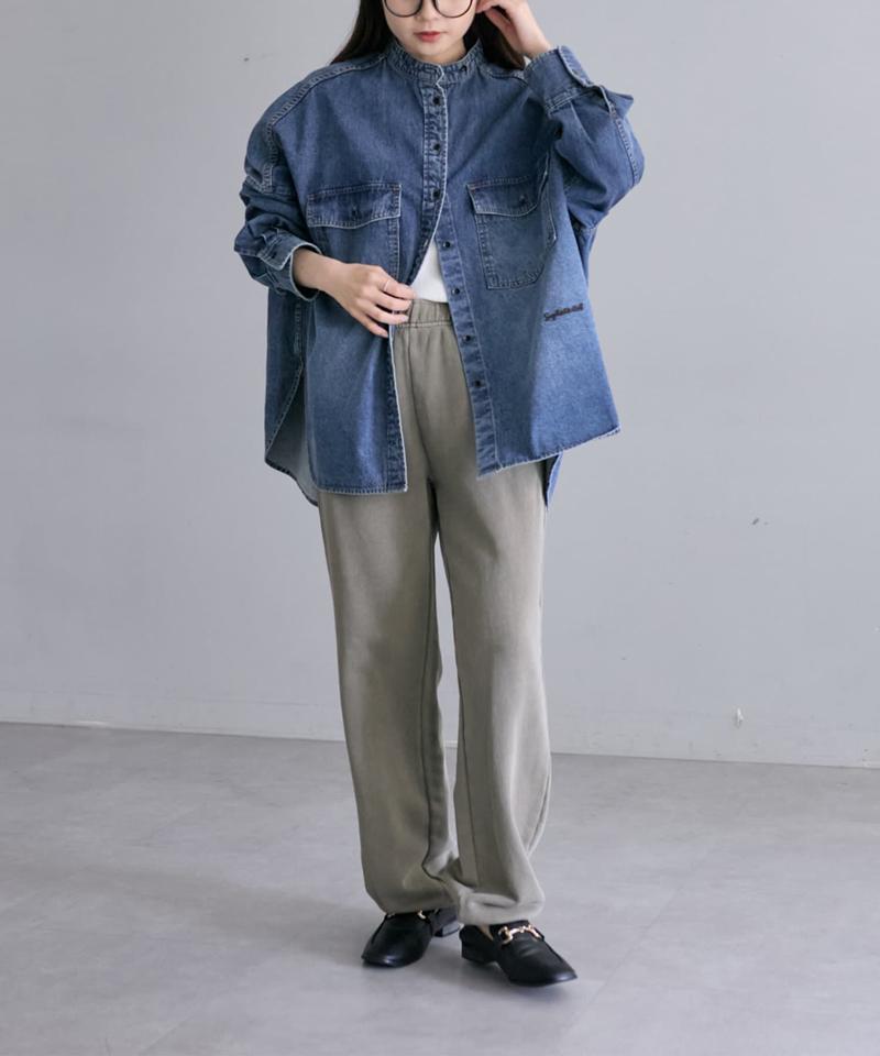 【累計1万枚突破！/名品】ヴィンテージライクデニムバンドカラーシャツ