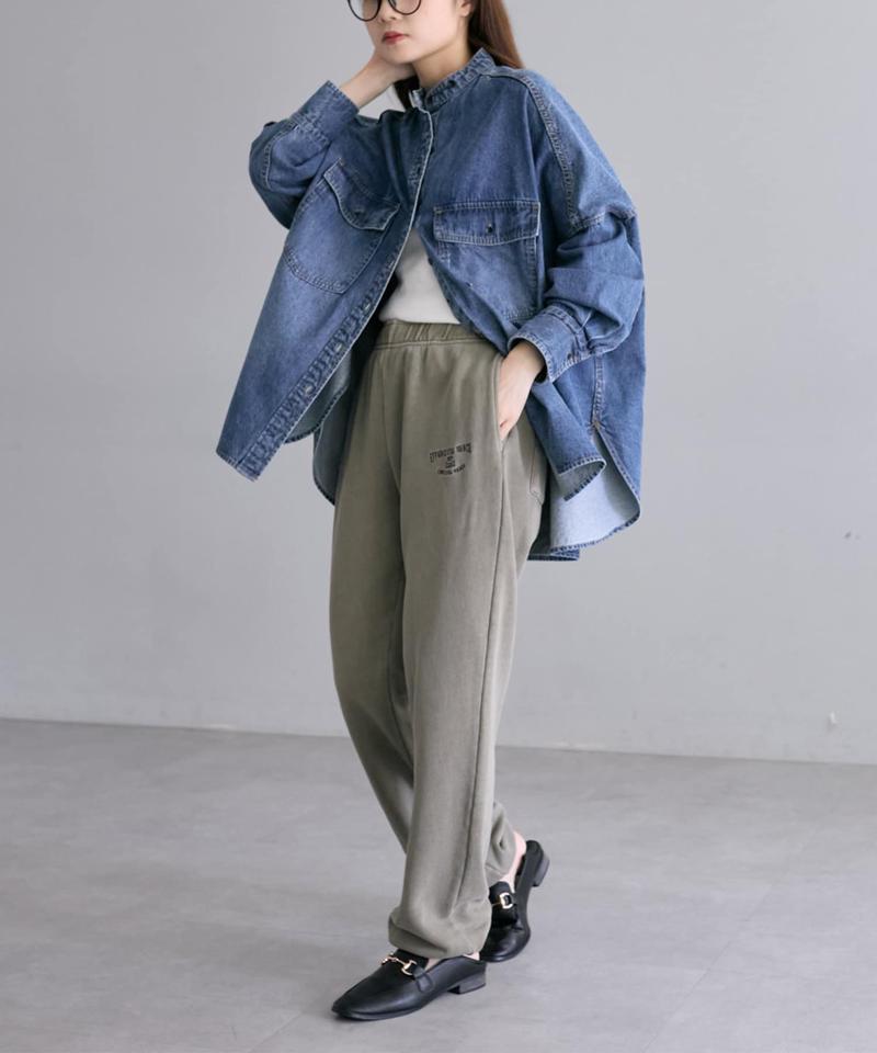 【累計1万枚突破！/名品】ヴィンテージライクデニムバンドカラーシャツ