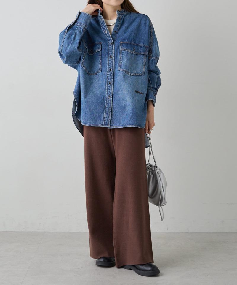 【累計1万枚突破！/名品】ヴィンテージライクデニムバンドカラーシャツ