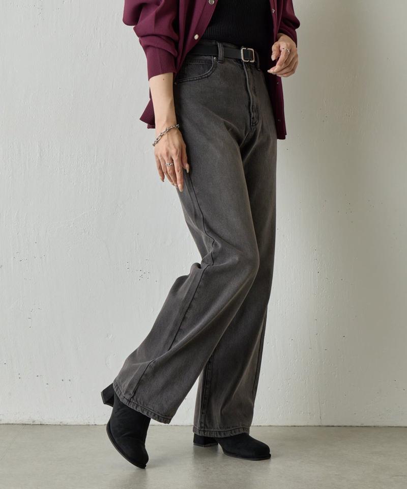 【セットアップ対応】ルーズストレートデニム