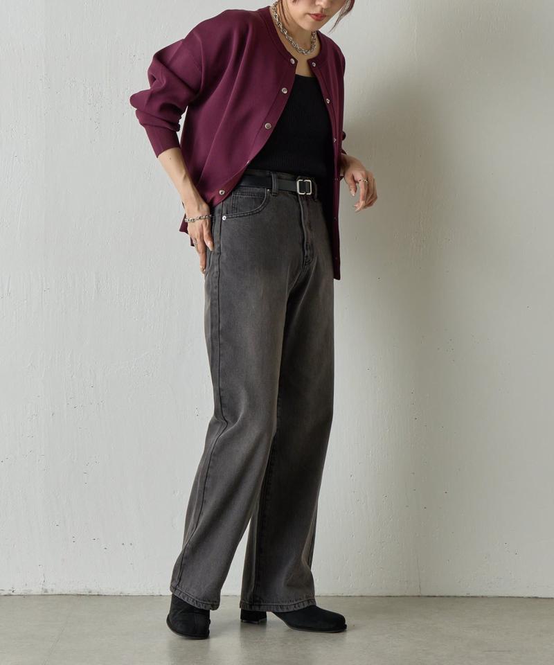 【セットアップ対応】ルーズストレートデニム