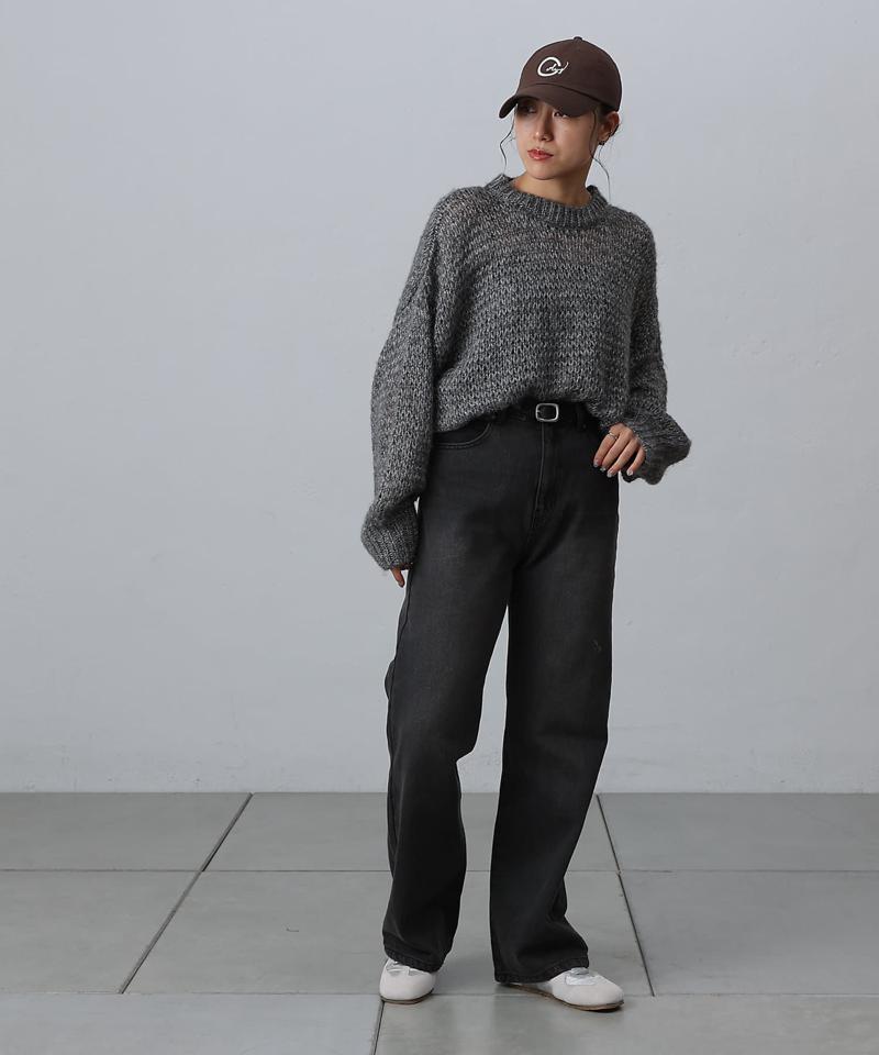 【セットアップ対応】ルーズストレートデニム