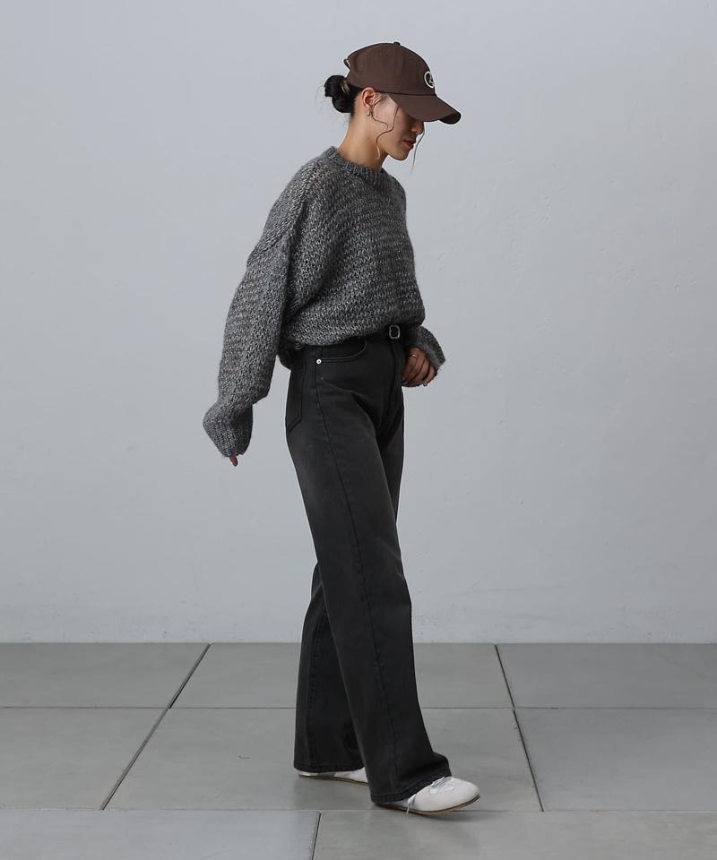 【セットアップ対応】ルーズストレートデニム