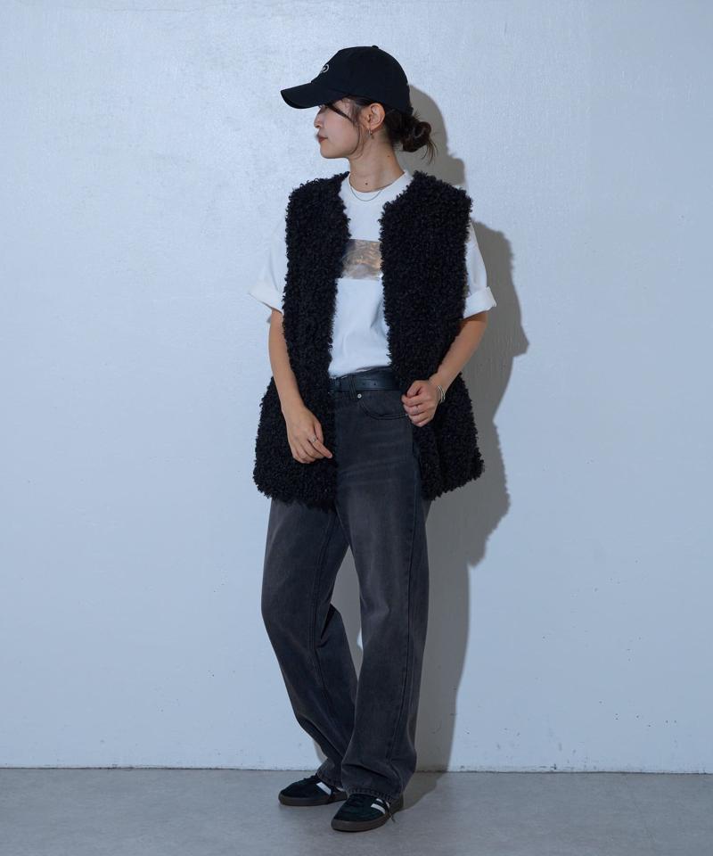 【セットアップ対応】ルーズストレートデニム