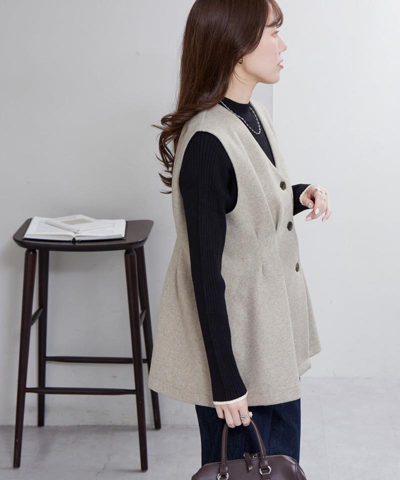 【リピーター続出/26色展開】モチモチリブパイピングハイネック《WEB限定》