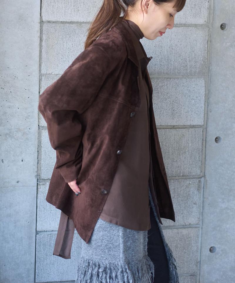 Suede leather jacket