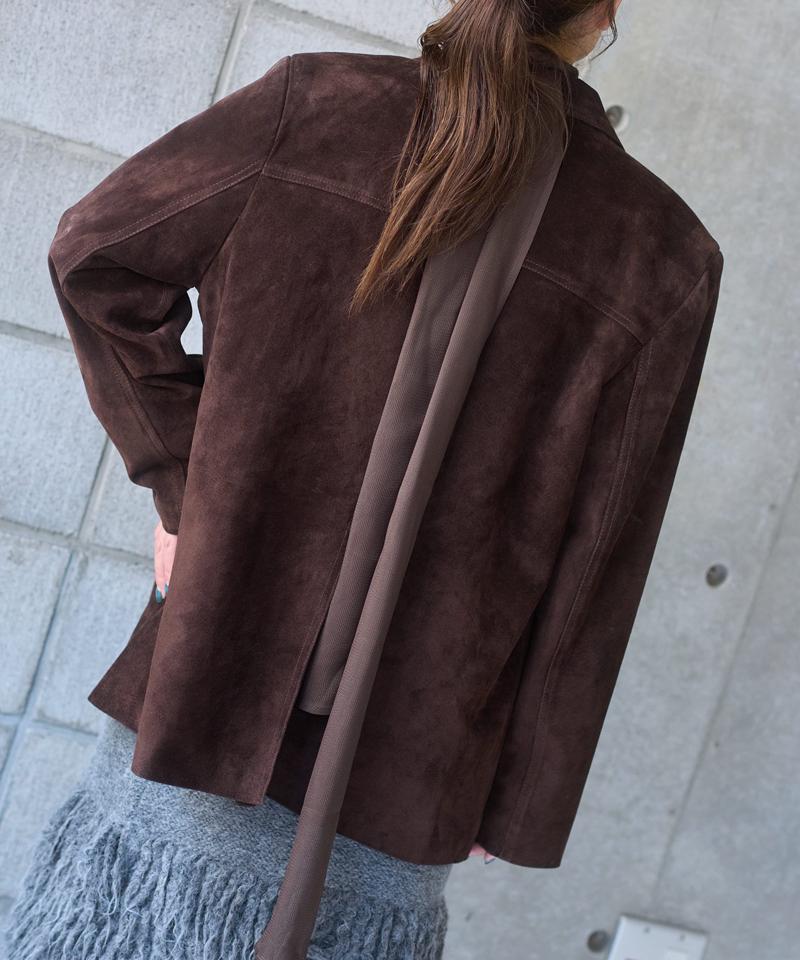 Suede leather jacket